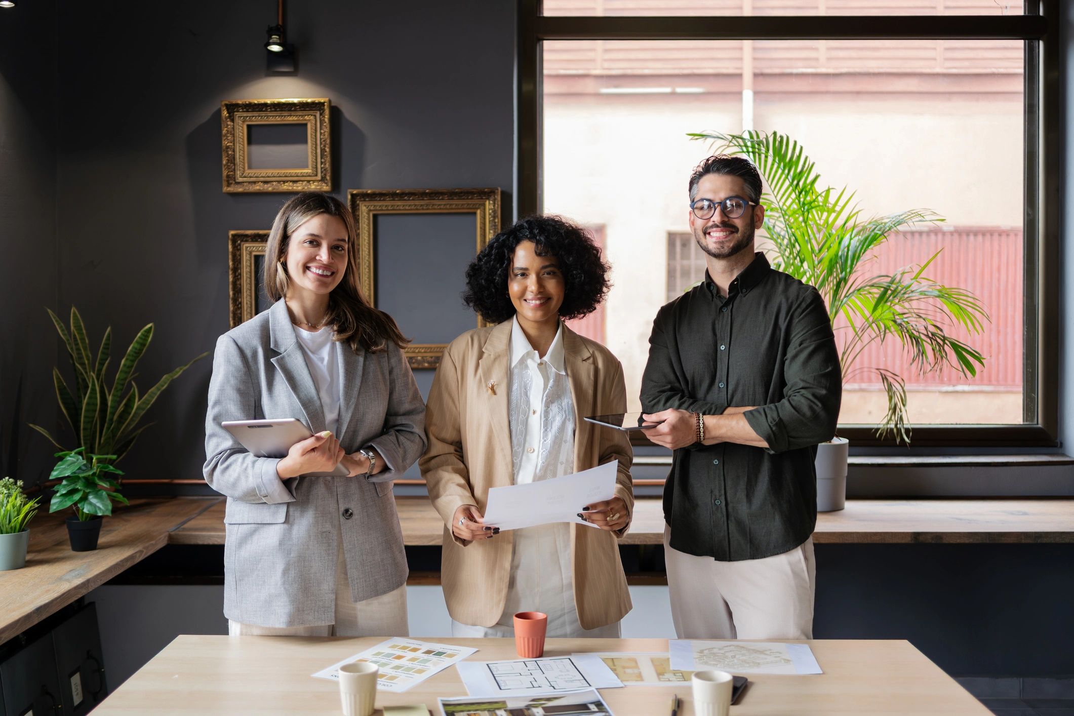 real estate marketing team modern office